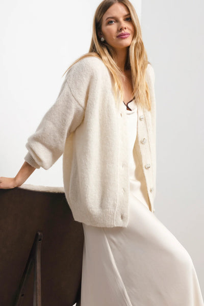 ‘LAURE’ milk white kardiganas