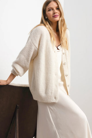 ‘LAURE’ milk white kardiganas