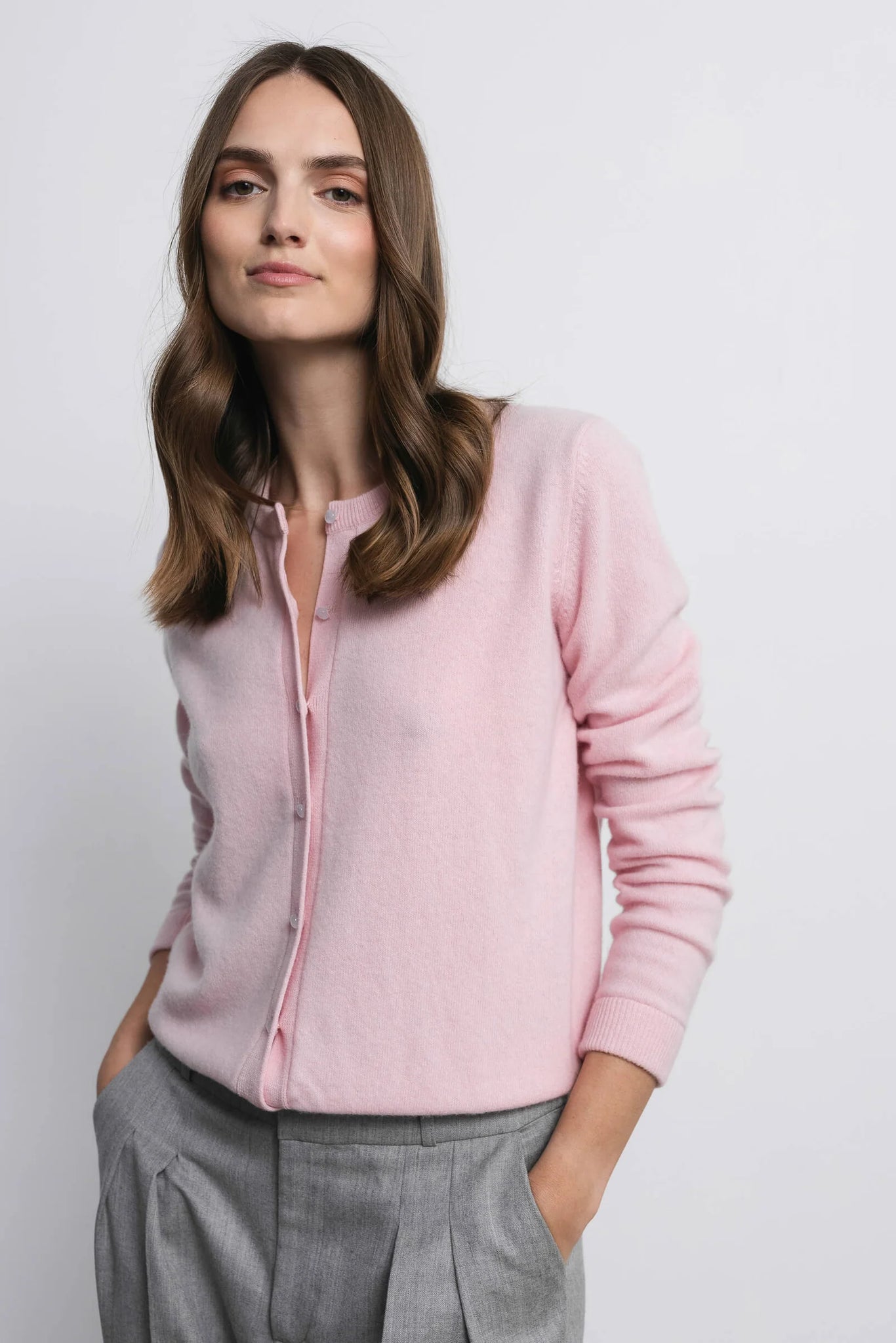 'MARGOT' baby pink kardiganas