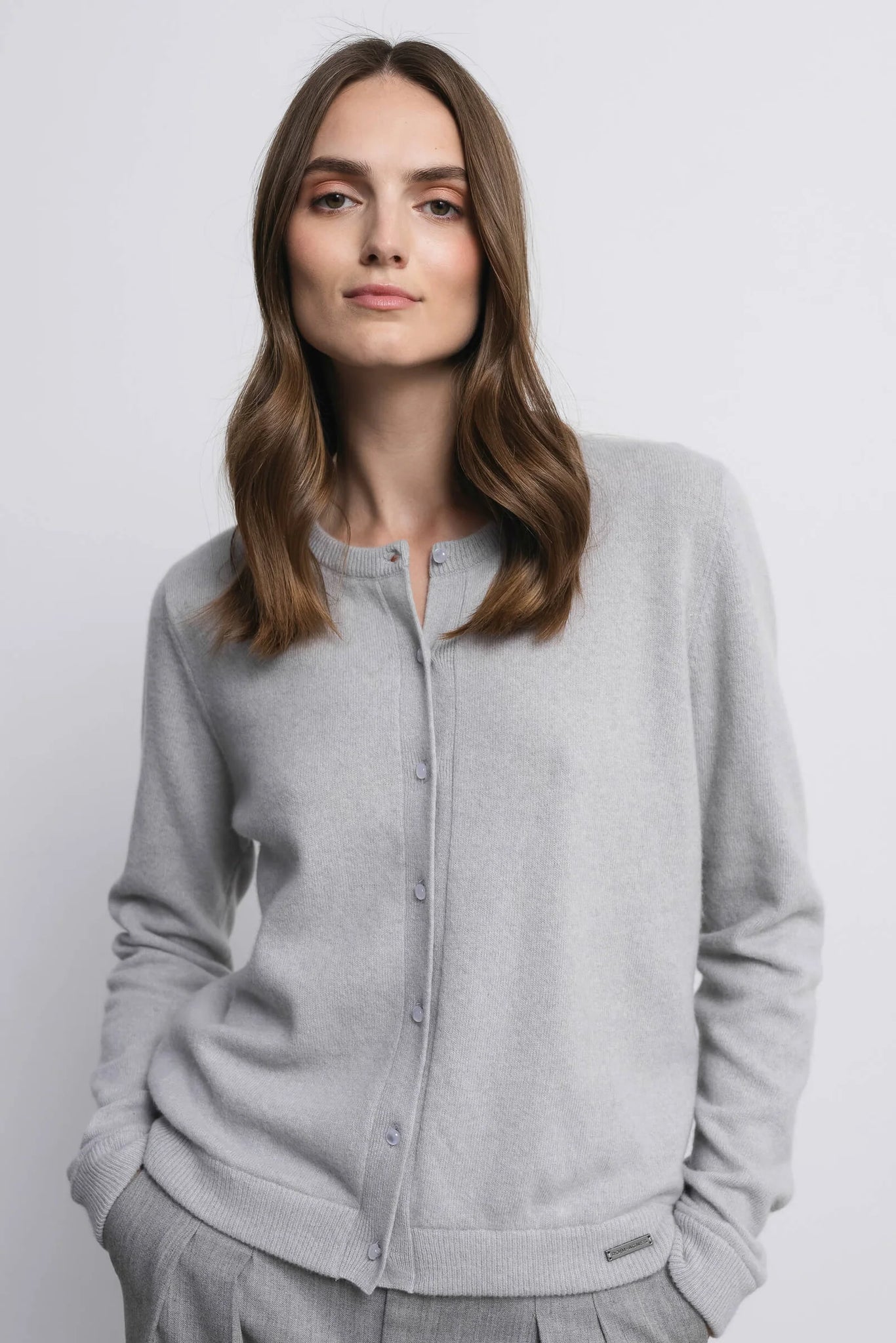 'MARGOT' light grey kardiganas