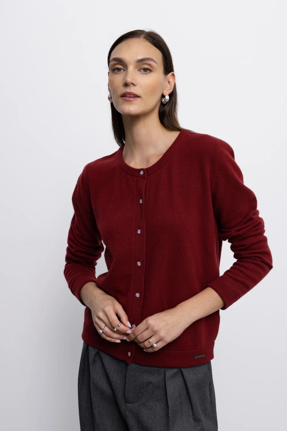 'MARGOT' burgundy kardiganas