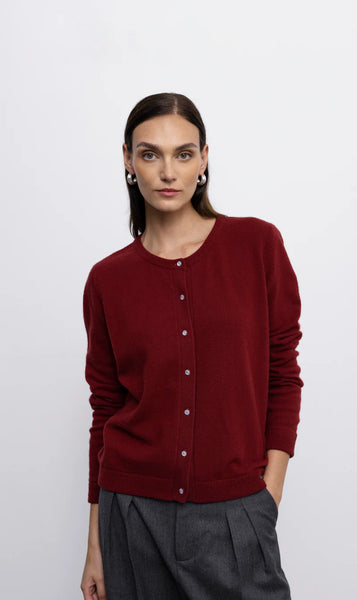 'MARGOT' burgundy kardiganas