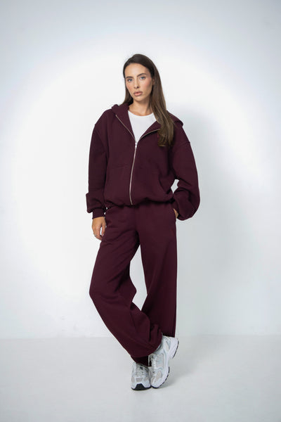 Džemperis su užtrauktuku COMFORT | Bordo