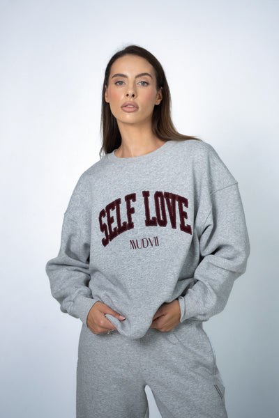 Džemperis SELF LOVE | Melanžas vyšnia
