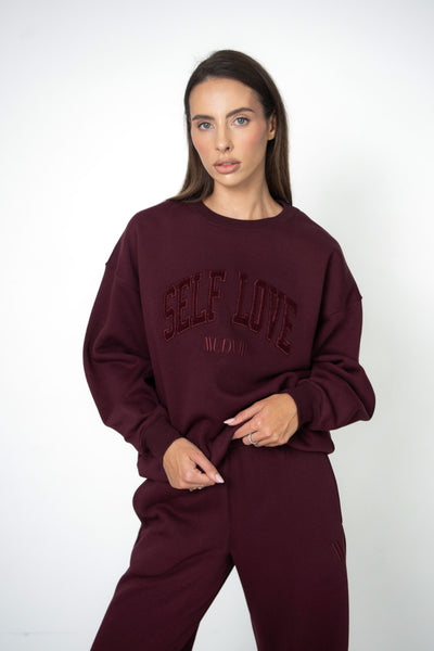 Džemperis SELF LOVE | Bordo