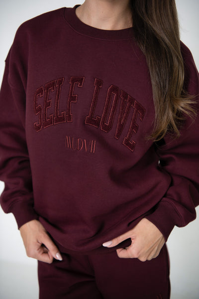 Džemperis SELF LOVE | Bordo