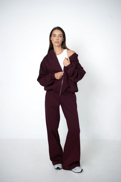 Laisvalaikio kelnės BALANCE | Bordo