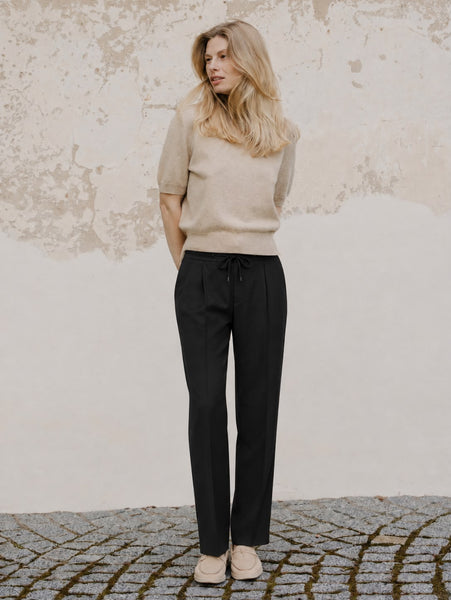 Matilda 100% merino vilnos kelnės juodos