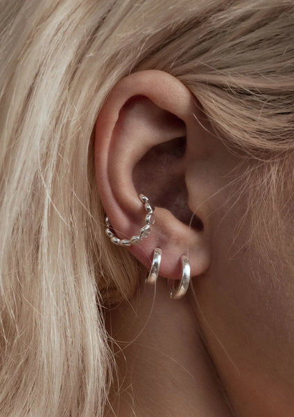 Mini hoops silver auskarai