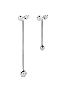 Mixed bomb swinger silver auskarai
