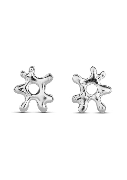 Sea flower silver auskarai
