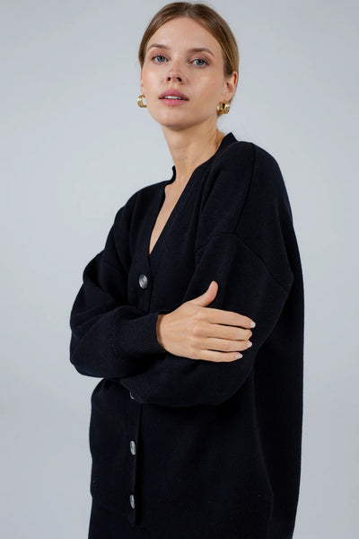 'PAULINE' juoda kardiganas