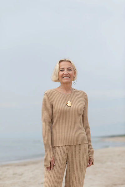 Brera 100% merino palaidinė smėlis