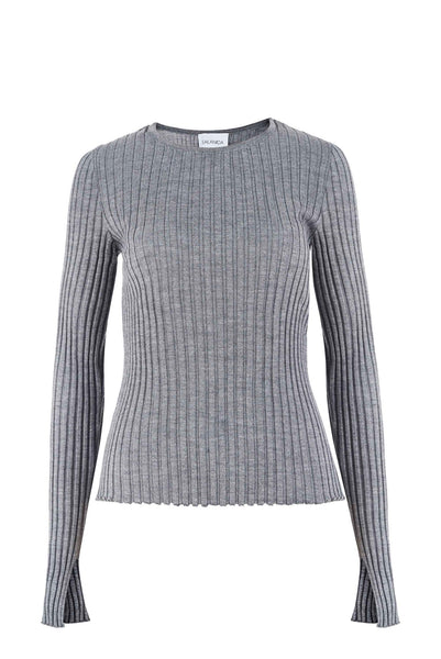 Brera 100% merino palaidinė šviesiai pilka