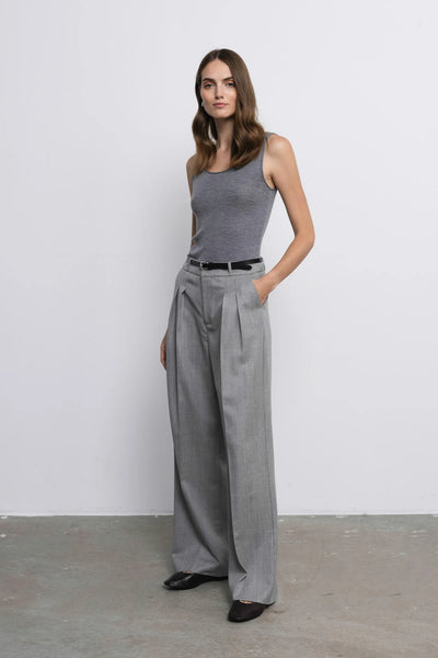 ‘SOPHIE’ light grey kelnės