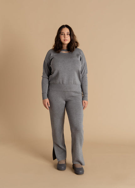 Rotondo 100% merino megztinis pilka