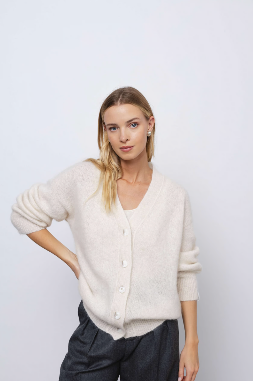 ‘LAURE’ milk white kardiganas