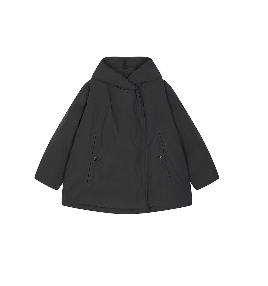 Hooded A-line down striukė