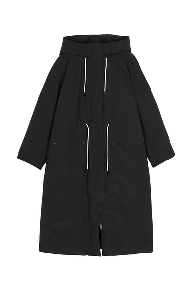 Hooded long down striukė