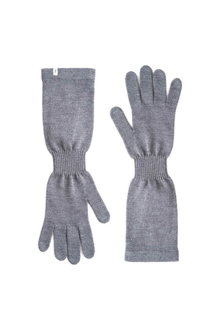 VIA 100% merino vilnos pirštinės šviesiai pilka