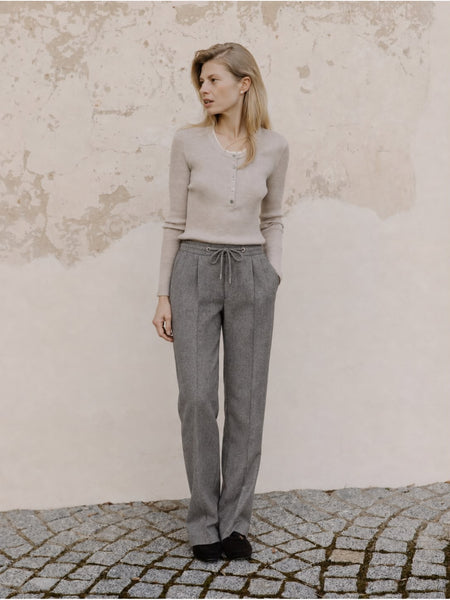 Matilda 100% merino vilnos kelnės pilkos