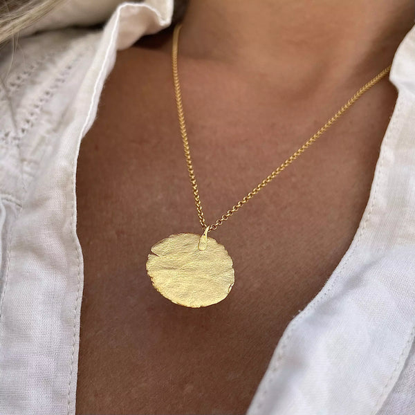 FINGERPRINT 24K gold plated kaklo papuošalas