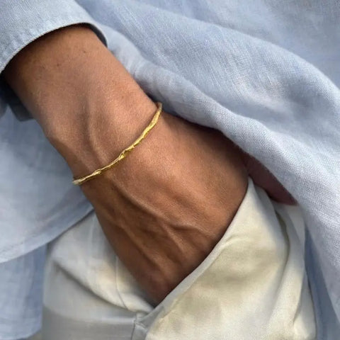 ROUGH CUFF 24K gold plated apyrankė