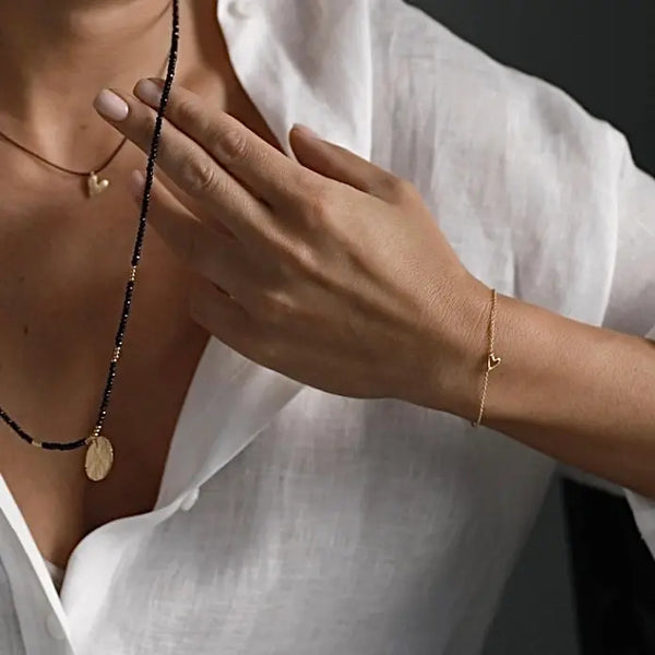 MINIATURE HEART 24K gold plated apyrankė
