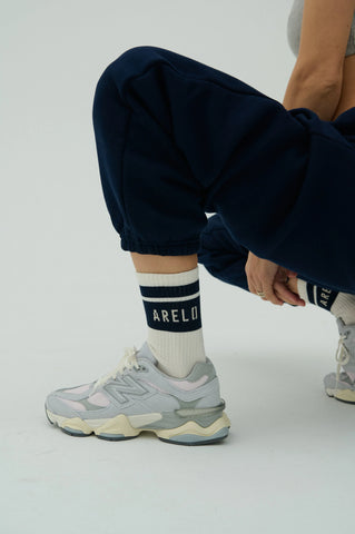 Unisex Kojinės - Balta/mėlyna