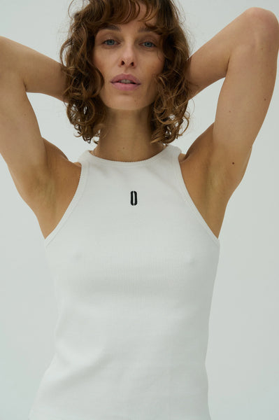 Tank Top - Balta/Juoda