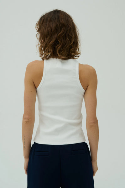 Tank Top - Balta/Juoda