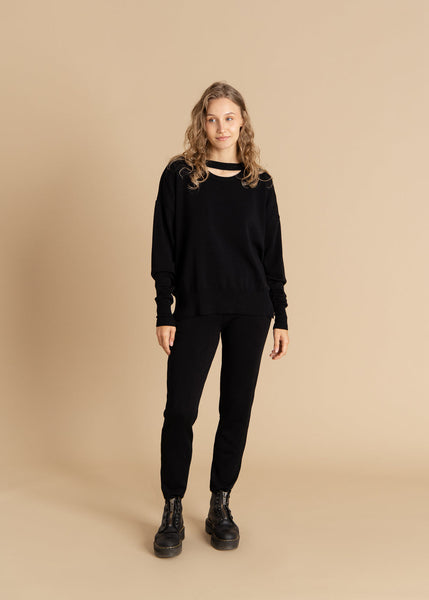 Rotondo 100% merino megztinis juoda