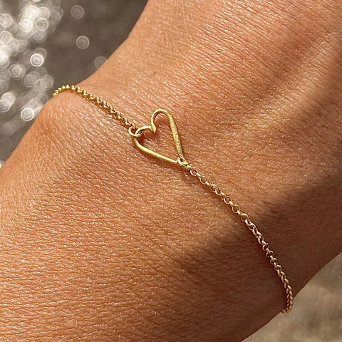 HEART 24K gold plated apyrankė