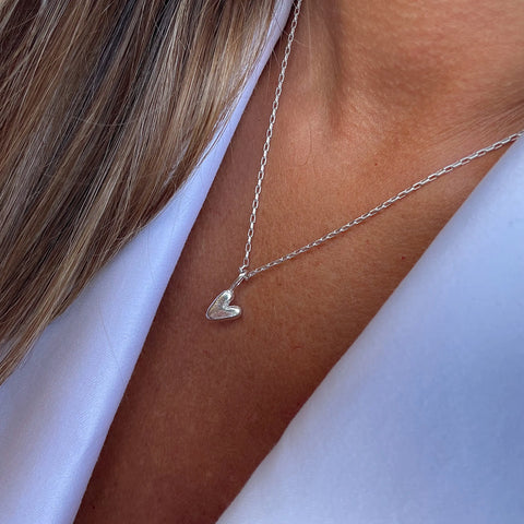 HEART mini silver kaklo papuošalas