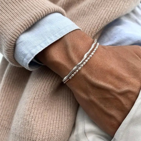 FRESHWATER PEARLS 24K gold plated apyrankė