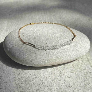 HERKIMER DIAMOND 24K gold plated apyrankė