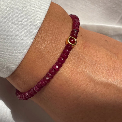 RUBY 24K gold plated apyrankė
