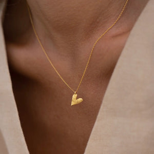 HEART 24K gold plated kaklo papuošalas