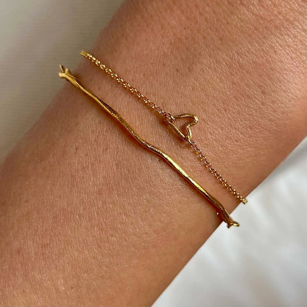 MINIATURE HEART 24K gold plated apyrankė