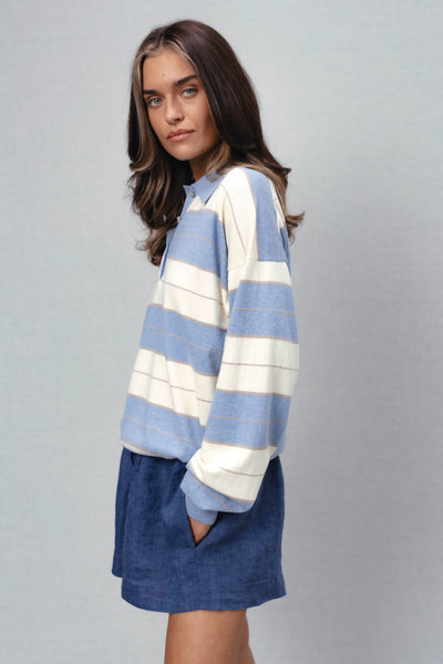 Drizzle striped polo megztinis