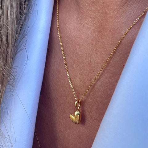 HEART mini 24K gold plated kaklo papuošalas