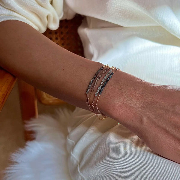 BROWN RAW DIAMOND 24K gold plated  apyrankė