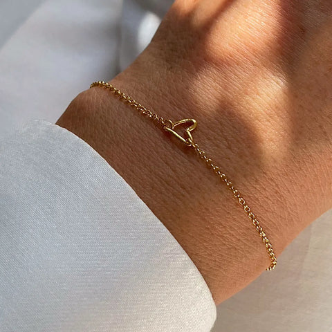 MINIATURE HEART 24K gold plated apyrankė