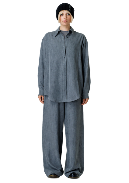 Stonewasherd denim kelnės