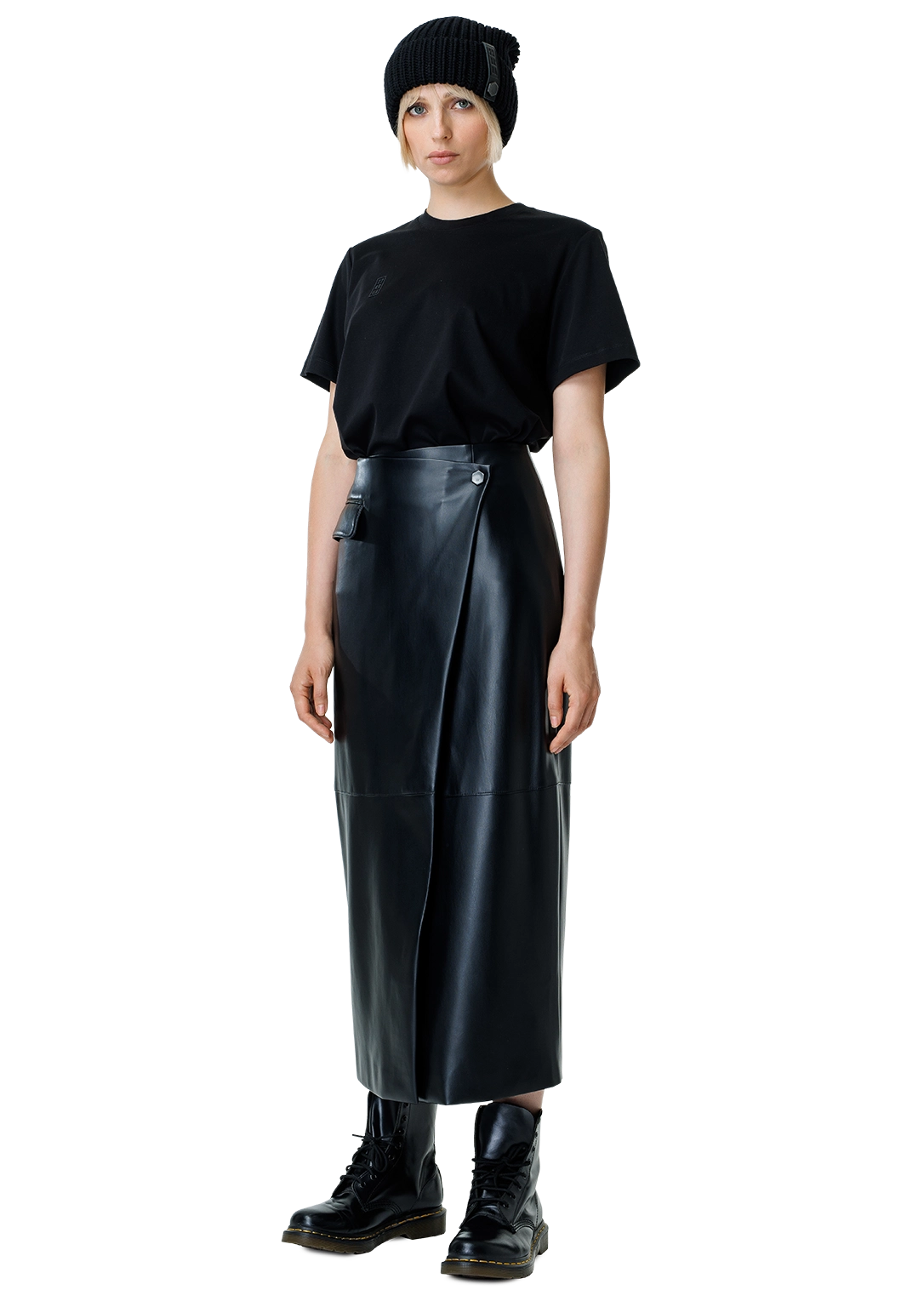 Faux leather sijonas