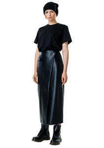 Faux leather sijonas