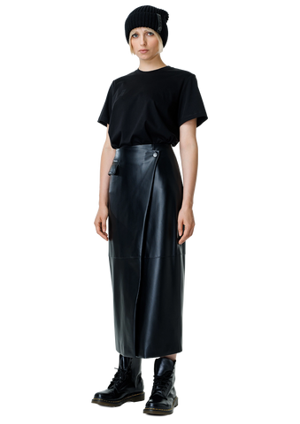 Faux leather sijonas
