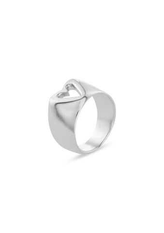 Glam heart silver žiedas