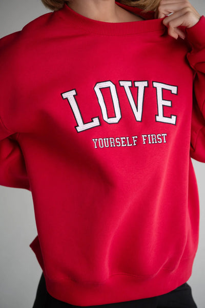 Džemperis LOVE | Raudonas