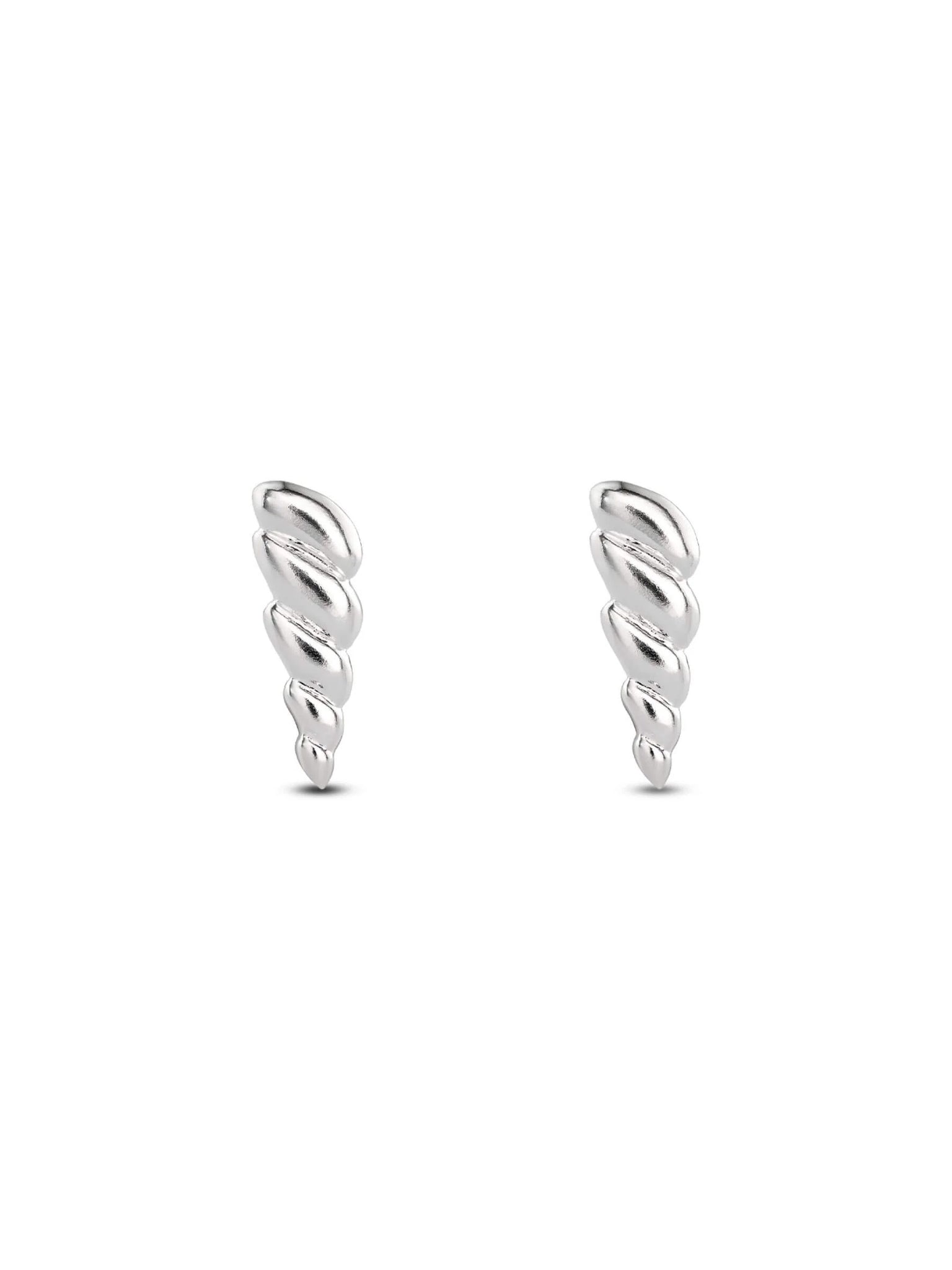 Sea horn silver auskarai